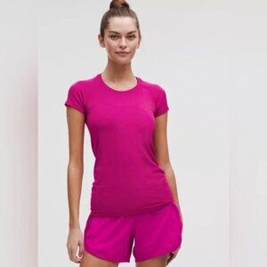 Lululemon Swiftly Tech Short Sleeve Shirt 2.0 Ripened Raspberry Sz 4 NWT